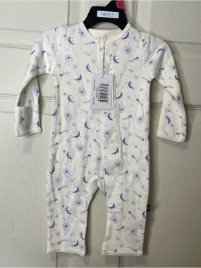 Simply Magnetic Me Moon Song Organic Cotton Magnetic Coverall Onesie 0-3M